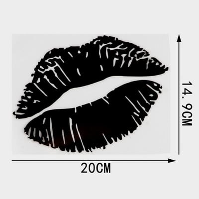 YJZT Kiss Marks Καπάκι καυσίμου Αυτοκόλλητα Αυτοκόλλητα Αυτοκόλλητα Βινυλίου Αξεσουάρ C4-0932