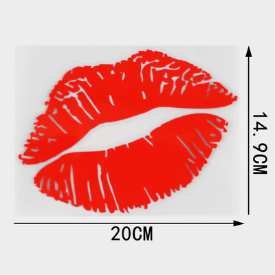 YJZT Kiss Marks Καπάκι καυσίμου Αυτοκόλλητα Αυτοκόλλητα Αυτοκόλλητα Βινυλίου Αξεσουάρ C4-0932