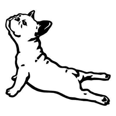 Autómatrica Bulldog Francia Állat Autómatrica Kisállat Kutya Rajzfilm autómodell Kreatív Vízálló fényvédő fekete/fehér,16cm*15cm