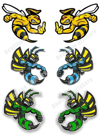 Αυτοκόλλητο Cartoon Bee Angry Bumblebee Car Decal Bee Despise χειρονομία Κράνος αυτοκινήτου μοτοσικλέτας Αυτοκόλλητα αμαξώματος παραθύρου αυτοκινήτου Αξεσουάρ