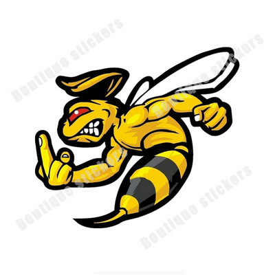 Crtić Pčela Naljepnica Ljutiti bumbar Naljepnica za automobil Bee Despise Gesta Motocikl Auto Kaciga Prozor automobila Naljepnice za karoseriju Dodaci