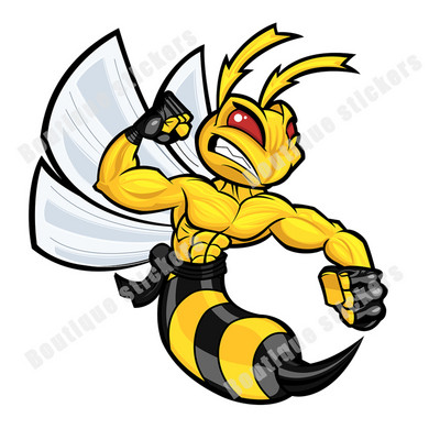 Crtić Pčela Naljepnica Ljutiti bumbar Naljepnica za automobil Bee Despise Gesta Motocikl Auto Kaciga Prozor automobila Naljepnice za karoseriju Dodaci