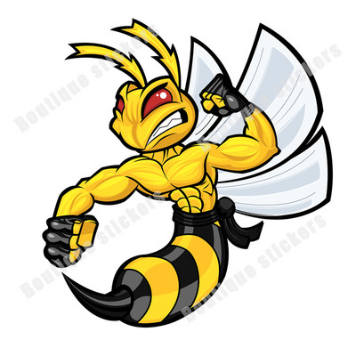 Crtić Pčela Naljepnica Ljutiti bumbar Naljepnica za automobil Bee Despise Gesta Motocikl Auto Kaciga Prozor automobila Naljepnice za karoseriju Dodaci