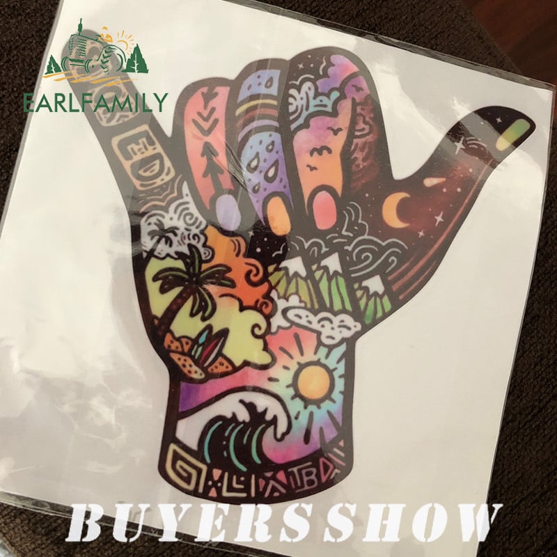 EARLFAMILY 13 cm X 12,3 cm a Hangloose Természet felfedező tájakra autómatricái Fényvédő Egyszerű matricák Karcálló autós áruk