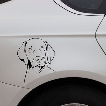 YJZT 13X16.2CM Weimaraner Dog Animals Pets Vinyl Decal Cartoon Cartoon Black/Silver C24-1119