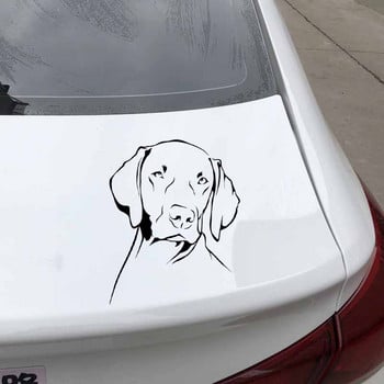 YJZT 13X16.2CM Weimaraner Dog Animals Pets Vinyl Decal Cartoon Cartoon Black/Silver C24-1119