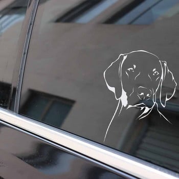 YJZT 13X16.2CM Weimaraner Dog Animals Pets Vinyl Decal Cartoon Cartoon Black/Silver C24-1119