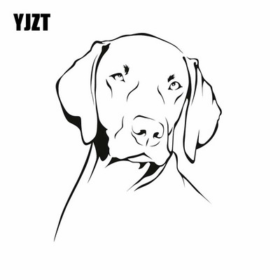 YJZT 13X16,2 CM Weimaraner Câine Animale Animale de companie Decal Vinil Autocolant pentru mașină Desen animat Negru/Argintiu C24-1119