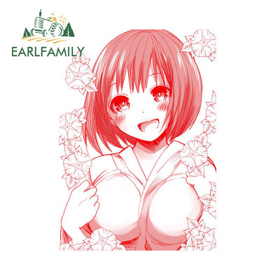 EARLFAMILY 13 cm x 10,7 cm Hentai lány autómatricákhoz Divatos, egyszerű matrica karcmentes motorkerékpár laptop dekoráció autóstílus