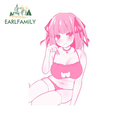 EARLFAMILY 13 cm x 10,7 cm Hentai lány autómatricákhoz Divatos, egyszerű matrica karcmentes motorkerékpár laptop dekoráció autóstílus