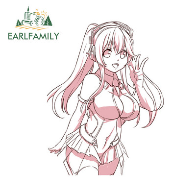 EARLFAMILY 13 cm x 10,7 cm Hentai lány autómatricákhoz Divatos, egyszerű matrica karcmentes motorkerékpár laptop dekoráció autóstílus