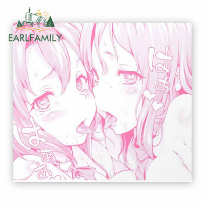 EARLFAMILY 13 cm x 10,7 cm Hentai lány autómatricákhoz Divatos, egyszerű matrica karcmentes motorkerékpár laptop dekoráció autóstílus