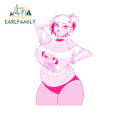 EARLFAMILY 13 cm x 10,7 cm Hentai lány autómatricákhoz Divatos, egyszerű matrica karcmentes motorkerékpár laptop dekoráció autóstílus