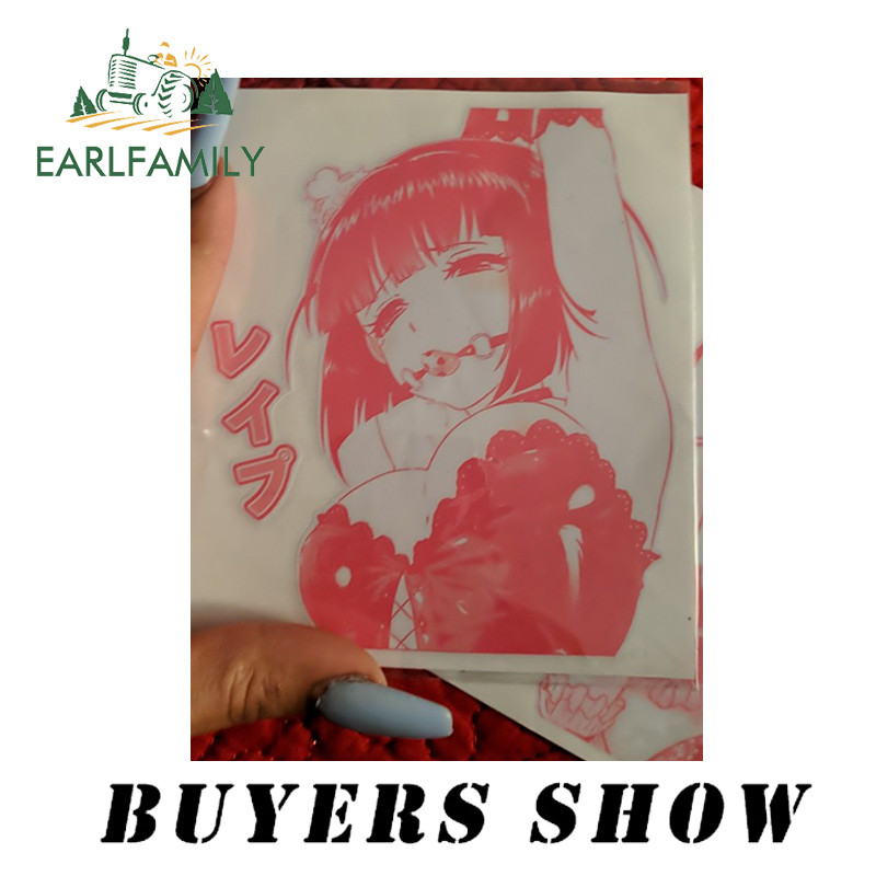 EARLFAMILY 13 cm x 10,7 cm Hentai lány autómatricákhoz Divatos, egyszerű matrica karcmentes motorkerékpár laptop dekoráció autóstílus