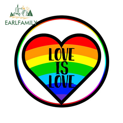 EARLFAMILY 13cm x 6.8cm For Love Rainbow Flower Child Hippy Car Graphic Decal Car Assessoires VAN GTR Decorating Stickers