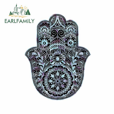 EARLFAMILY 13 cm Hamsa kézi autós lökhárító matricákhoz vinil anyag matrica laptop Windows motorkerékpár VAN JDM lakóautó dekorációhoz