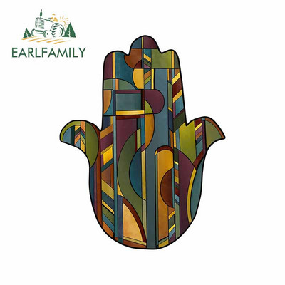 EARLFAMILY 13 cm Hamsa kézi autós lökhárító matricákhoz vinil anyag matrica laptop Windows motorkerékpár VAN JDM lakóautó dekorációhoz
