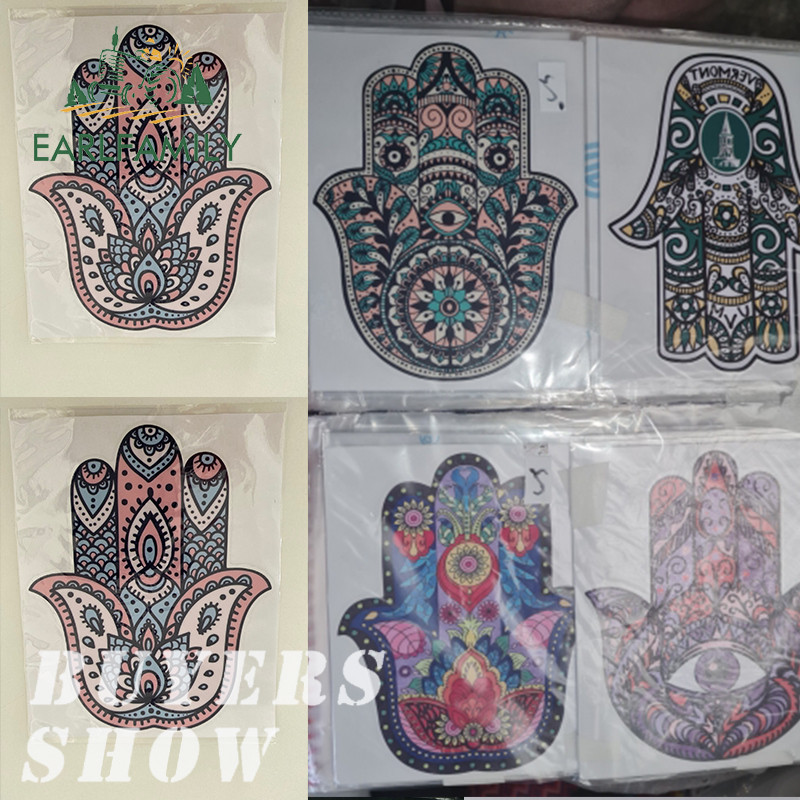 EARLFAMILY 13 cm Hamsa kézi autós lökhárító matricákhoz vinil anyag matrica laptop Windows motorkerékpár VAN JDM lakóautó dekorációhoz