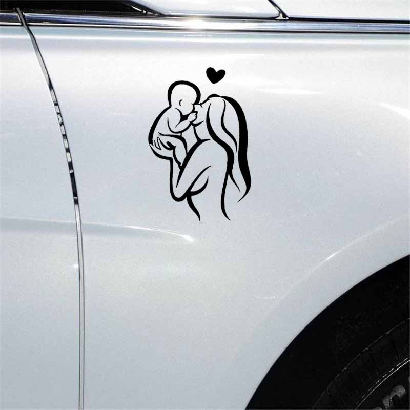 Kūdikis laive Mama Linksmas Puikus lipdukas Vinilo lipdukas Automobilio stiliaus puošmena 9,7cm*15cm