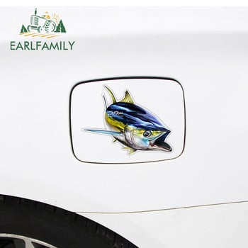 EARLFAMILY 13cm For YellowFin Tuna Fine Car Stickers Waterproof Decal Car Styling Vinyl Material устойчив на надраскване за JDM SUV RV