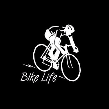 8.8CM*8.9CM стикер за кола Bike Life Peddle Bike Cross Country Bike Sticker Decals Black/Siver Светлоотразителни автомобилни аксесоари C8-0346