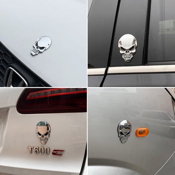 3D Skull Wing Metal Car Sticker Logo Skull Emblem Badge Car Motorcycle Decal Stickers Цинкова сплав Автомобилни аксесоари за Auto Decal