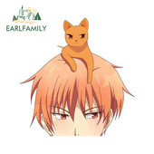 EARLFAMILY 13 cm x 12,7 cm Souma Kyo Fruit Basket Peeker autómatricák Vízálló lakóautó matricák Légkondicionáló barkács dekoráció
