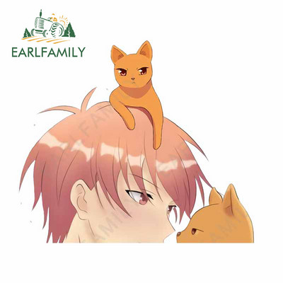 EARLFAMILY 13 cm x 12,7 cm Souma Kyo Fruit Basket Peeker autómatricák Vízálló lakóautó matricák Légkondicionáló barkács dekoráció