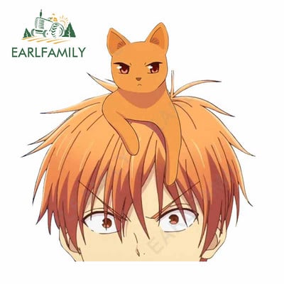 EARLFAMILY 13 cm x 12,7 cm Souma Kyo Fruit Basket Peeker autómatricák Vízálló lakóautó matricák Légkondicionáló barkács dekoráció