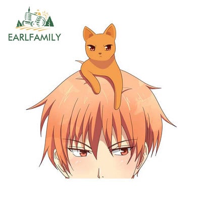 EARLFAMILY 13 cm x 12,7 cm Souma Kyo Fruit Basket Peeker autómatricák Vízálló lakóautó matricák Légkondicionáló barkács dekoráció