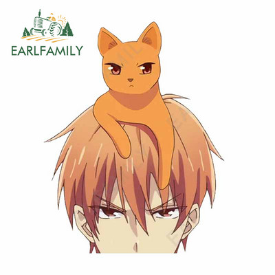 EARLFAMILY 13 cm x 12,7 cm Souma Kyo Fruit Basket Peeker autómatricák Vízálló lakóautó matricák Légkondicionáló barkács dekoráció