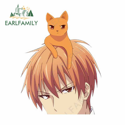 EARLFAMILY 13 cm x 12,7 cm Souma Kyo Fruit Basket Peeker autómatricák Vízálló lakóautó matricák Légkondicionáló barkács dekoráció