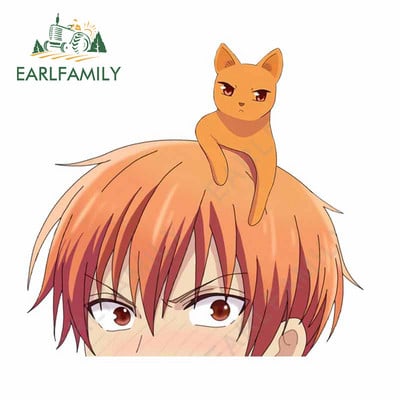 EARLFAMILY 13 cm x 12,7 cm Souma Kyo Fruit Basket Peeker autómatricák Vízálló lakóautó matricák Légkondicionáló barkács dekoráció