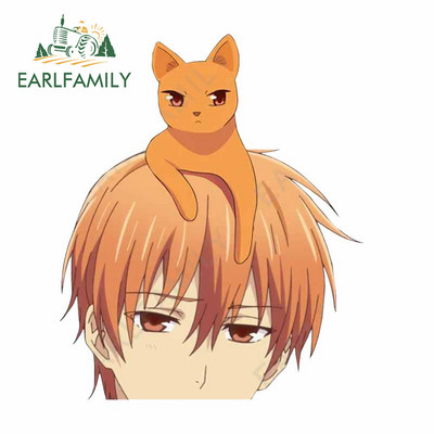 EARLFAMILY 13 cm x 12,7 cm Souma Kyo Fruit Basket Peeker autómatricák Vízálló lakóautó matricák Légkondicionáló barkács dekoráció