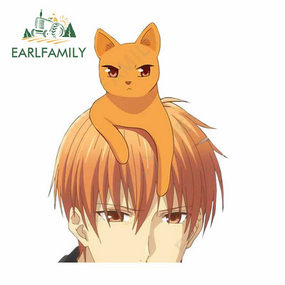EARLFAMILY 13 cm x 12,7 cm Souma Kyo Fruit Basket Peeker autómatricák Vízálló lakóautó matricák Légkondicionáló barkács dekoráció