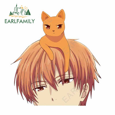 EARLFAMILY 13 cm x 12,7 cm Souma Kyo Fruit Basket Peeker autómatricák Vízálló lakóautó matricák Légkondicionáló barkács dekoráció