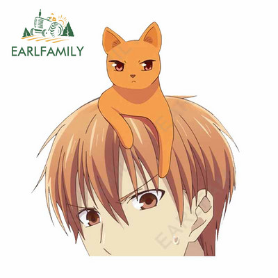 EARLFAMILY 13 cm x 12,7 cm Souma Kyo Fruit Basket Peeker autómatricák Vízálló lakóautó matricák Légkondicionáló barkács dekoráció