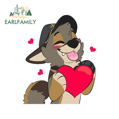 EARLFAMILY 13cm x 13cm pentru autocolante de mașină cu blană de vulpe, pentru frigider, pentru aparate de aer condiționat, bara de protecție rezistentă la zgârieturi JDM Assessoires