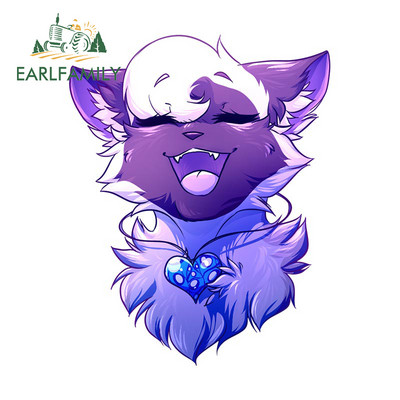 EARLFAMILY 13cm x 13cm pentru autocolante de mașină cu blană de vulpe, pentru frigider, pentru aparate de aer condiționat, bara de protecție rezistentă la zgârieturi JDM Assessoires