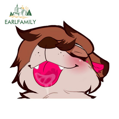 EARLFAMILY 13cm x 13cm pentru autocolante de mașină cu blană de vulpe, pentru frigider, pentru aparate de aer condiționat, bara de protecție rezistentă la zgârieturi JDM Assessoires