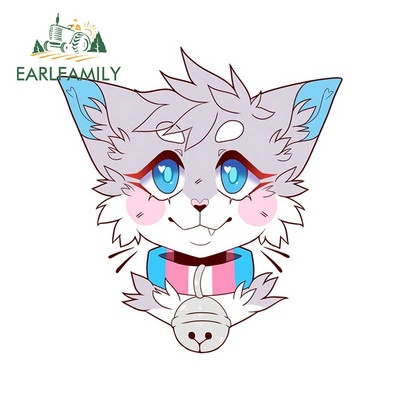 EARLFAMILY 13cm x 13cm pentru autocolante de mașină cu blană de vulpe, pentru frigider, pentru aparate de aer condiționat, bara de protecție rezistentă la zgârieturi JDM Assessoires