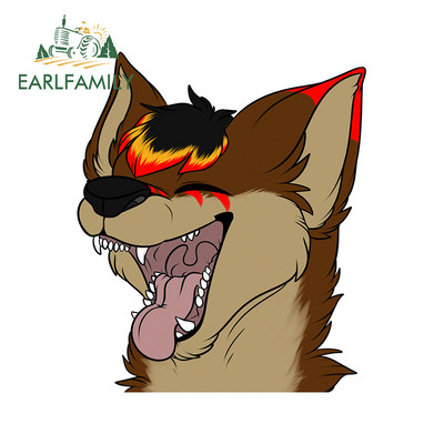 EARLFAMILY 13cm x 13cm pentru autocolante de mașină cu blană de vulpe, pentru frigider, pentru aparate de aer condiționat, bara de protecție rezistentă la zgârieturi JDM Assessoires