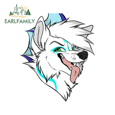 EARLFAMILY 13cm x 13cm pentru autocolante de mașină cu blană de vulpe, pentru frigider, pentru aparate de aer condiționat, bara de protecție rezistentă la zgârieturi JDM Assessoires