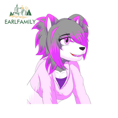 EARLFAMILY 13cm x 13cm pentru autocolante de mașină cu blană de vulpe, pentru frigider, pentru aparate de aer condiționat, bara de protecție rezistentă la zgârieturi JDM Assessoires