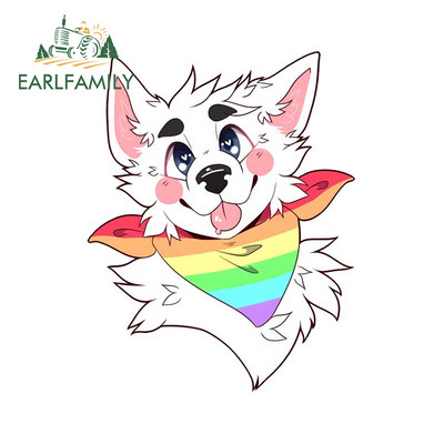 EARLFAMILY 13cm x 13cm pentru autocolante de mașină cu blană de vulpe, pentru frigider, pentru aparate de aer condiționat, bara de protecție rezistentă la zgârieturi JDM Assessoires