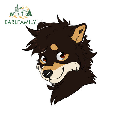 EARLFAMILY 13cm x 13cm pentru autocolante de mașină cu blană de vulpe, pentru frigider, pentru aparate de aer condiționat, bara de protecție rezistentă la zgârieturi JDM Assessoires