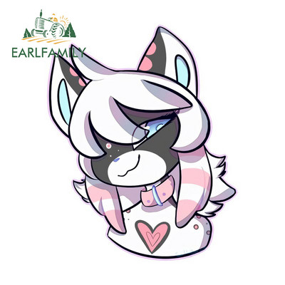 EARLFAMILY 13cm x 13cm pentru autocolante de mașină cu blană de vulpe, pentru frigider, pentru aparate de aer condiționat, bara de protecție rezistentă la zgârieturi JDM Assessoires