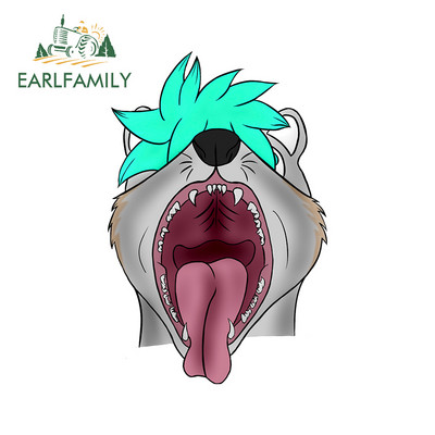 EARLFAMILY 13cm x 13cm pentru autocolante de mașină cu blană de vulpe, pentru frigider, pentru aparate de aer condiționat, bara de protecție rezistentă la zgârieturi JDM Assessoires