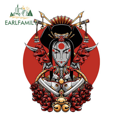 EARLFAMILY 13cm για Αυτοκόλλητα Αυτοκινήτου Geisha Samurai Laptop σανίδα του σερφ στις γρατσουνιές Χαλκομανίες Anime Anime Windows Anime Laptop Car Αξεσουάρ