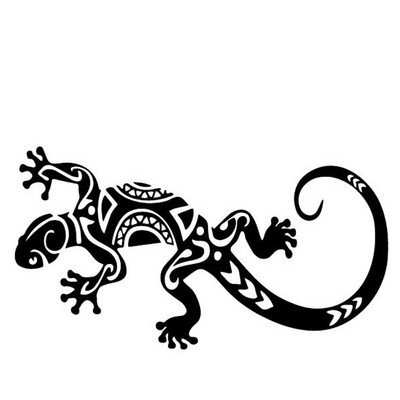 YJZT 16,7 cm*9,1 cm Gecko autómatrica lökhárító kreatív dekorációs mintás vinil matrica fekete/ezüst C4-2676